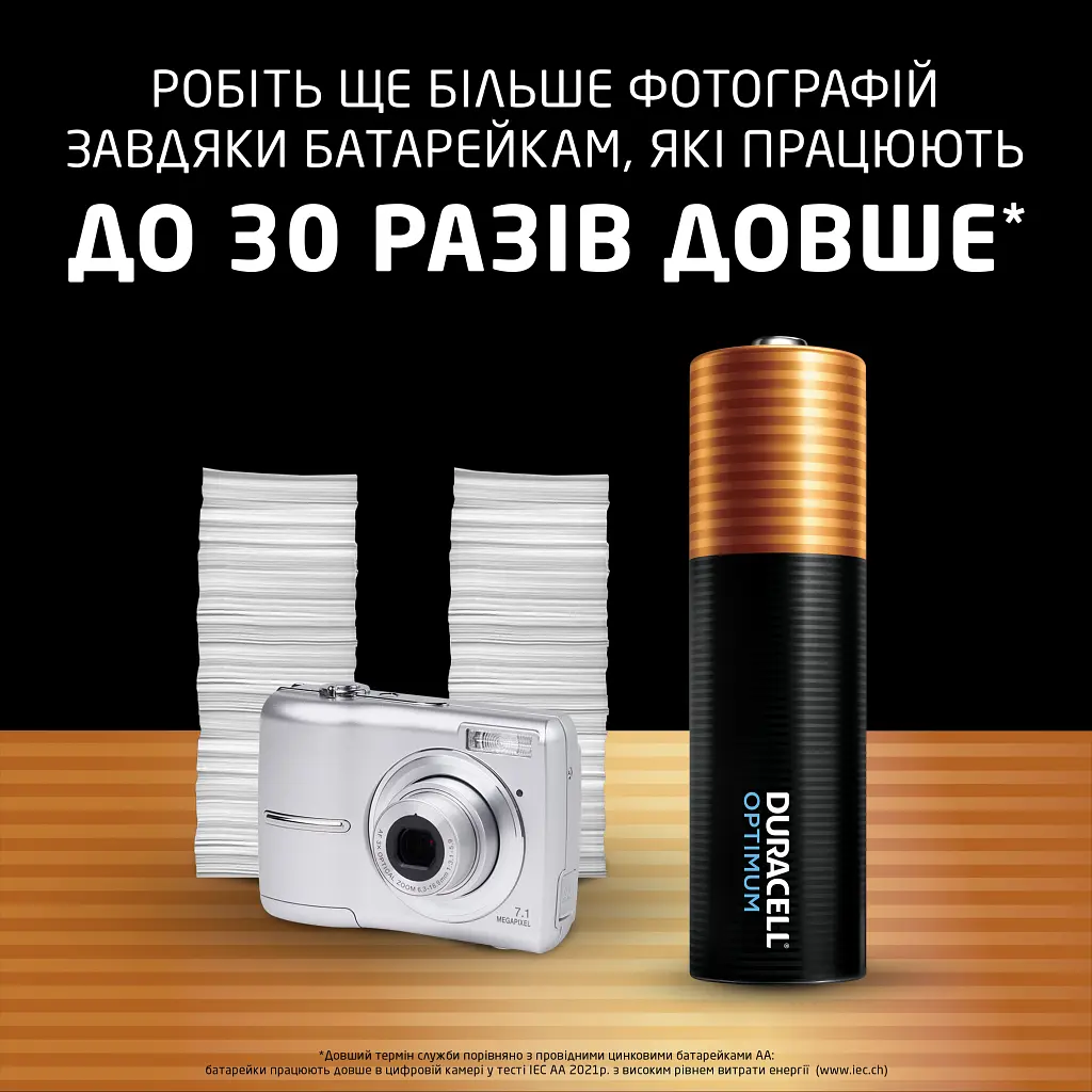 Батарейка Duracell Optimum AA лужні 8 шт. в упаковці (5014726 / 5015601) - фото 4