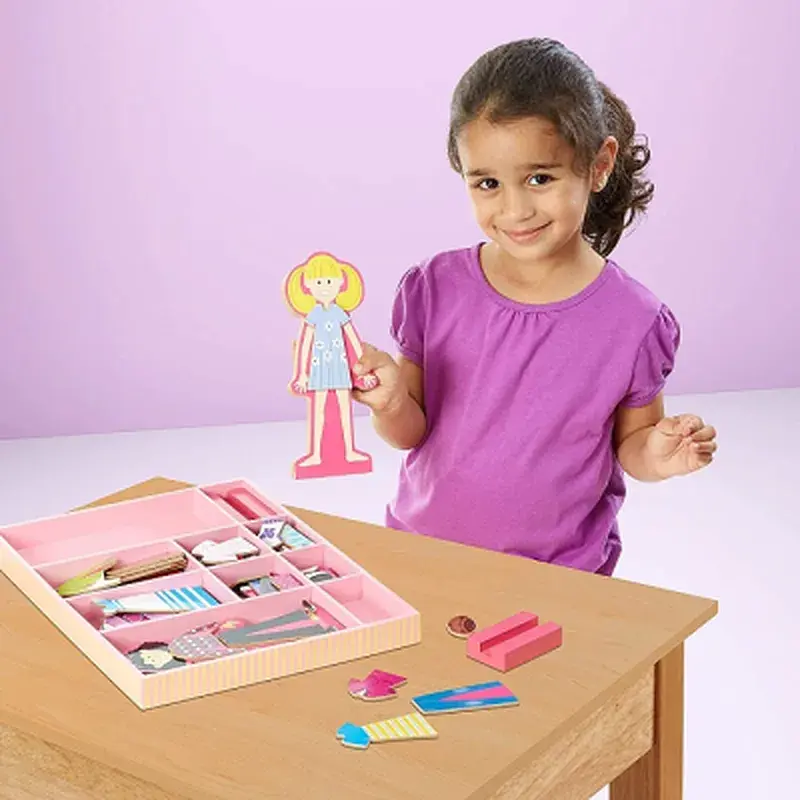 Розвиваюча іграшка Melissa&Doug Магнітна вдягалка середня Еббі і Емма (MD14940) - фото 2