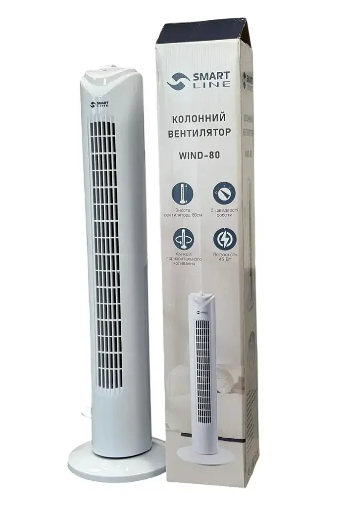Колонний вентилятор SmartLine Wind-80, 3 швидкості - фото 4