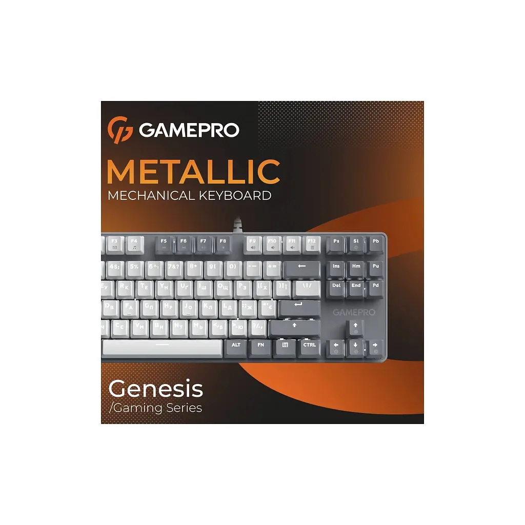 Клавіатура GamePro Genesis Metallic MK110G Outemu Red Switch USB UA Gray (MK110G) - фото 7
