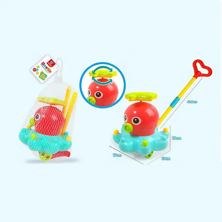 Каталка восьминіг A0365 з ручкою - фото 2