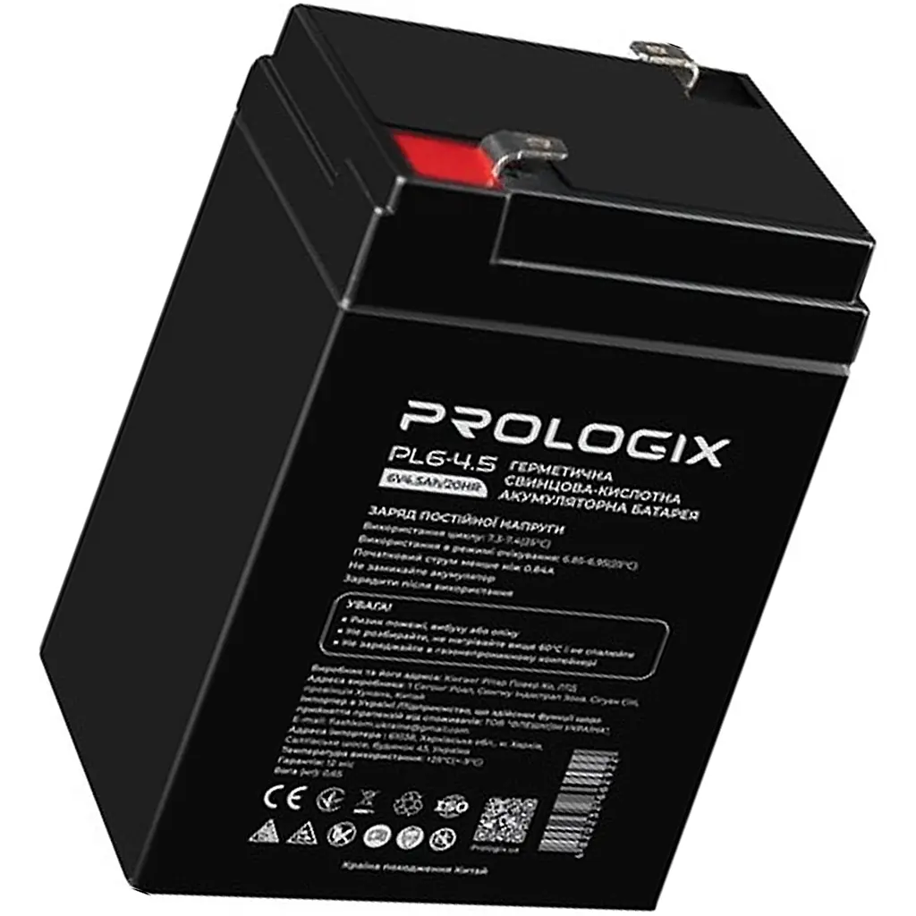 Акумулятор Prologix AGM 6V [6V/4.5Ah/1200Wh] [PL6-4.5] [114638] - фото 3