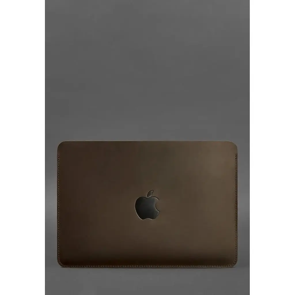 Шкіряний чохол BlankNote Crazy Horse для MacBook 14 дюймів Темно-коричневий - фото 3