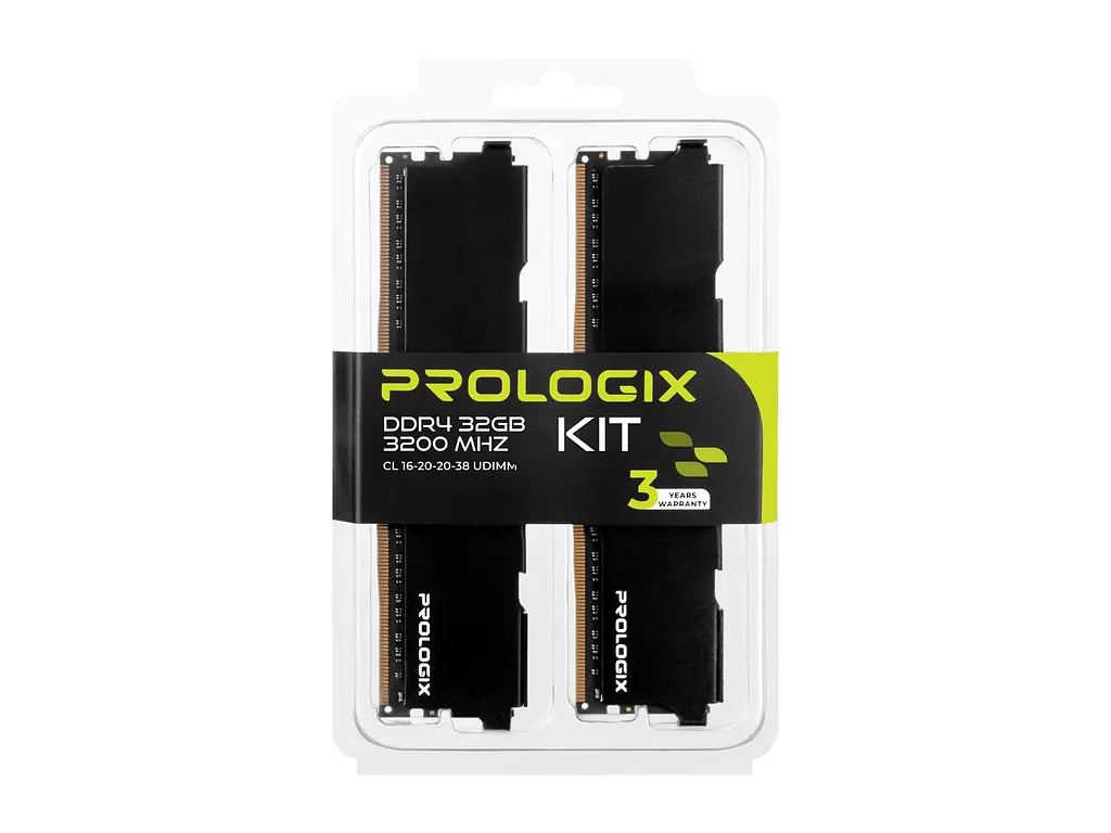 Модуль пам'яті ProLogix DDR4 32Gb (2x16) 3200Mhz Black (PRO32GB3200B4K) - фото 7