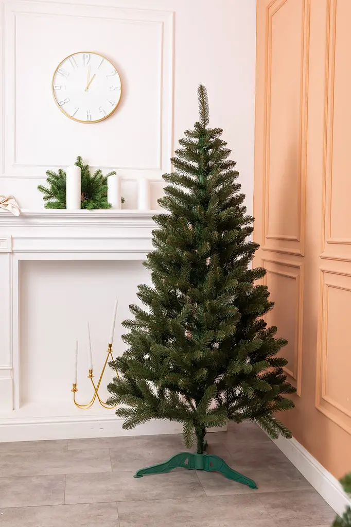 Новогодняя искусственная елка 1 м зеленая Рождественская реалистичная ночь Премиум LUGI SOK-3-1 - фото 2