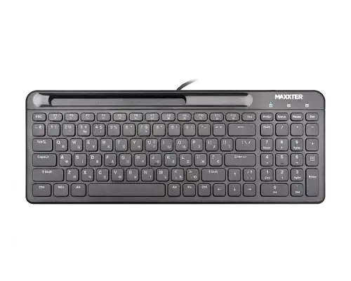 Клавіатура KB-01B-UA, Black, USB, 100 кнопок Maxxter teh0028274 - фото 2
