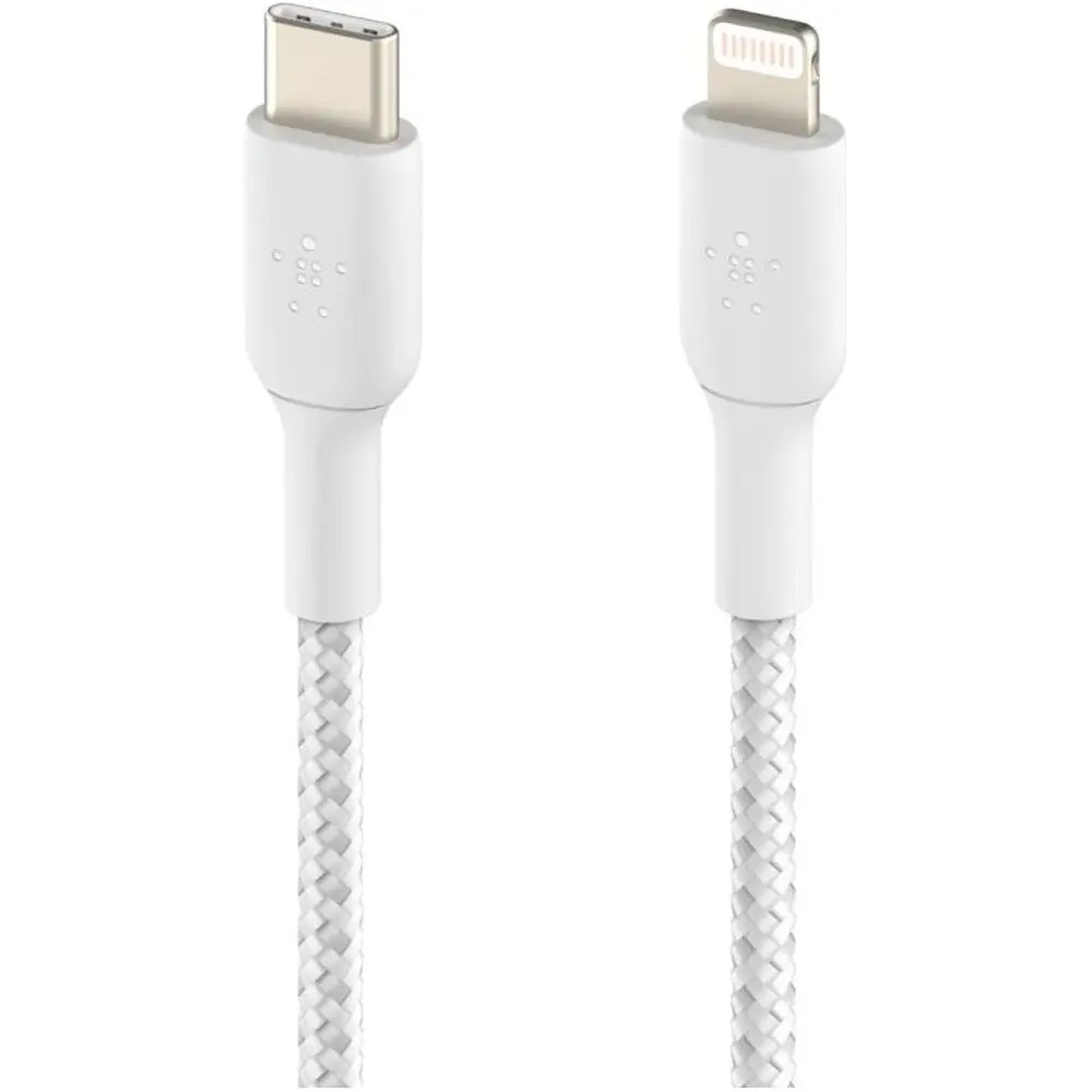 Кабель Belkin Boost Up Charge Braided USB-C to Lightning 1м White (CAA004BT1MWH) [158801] - фото 3