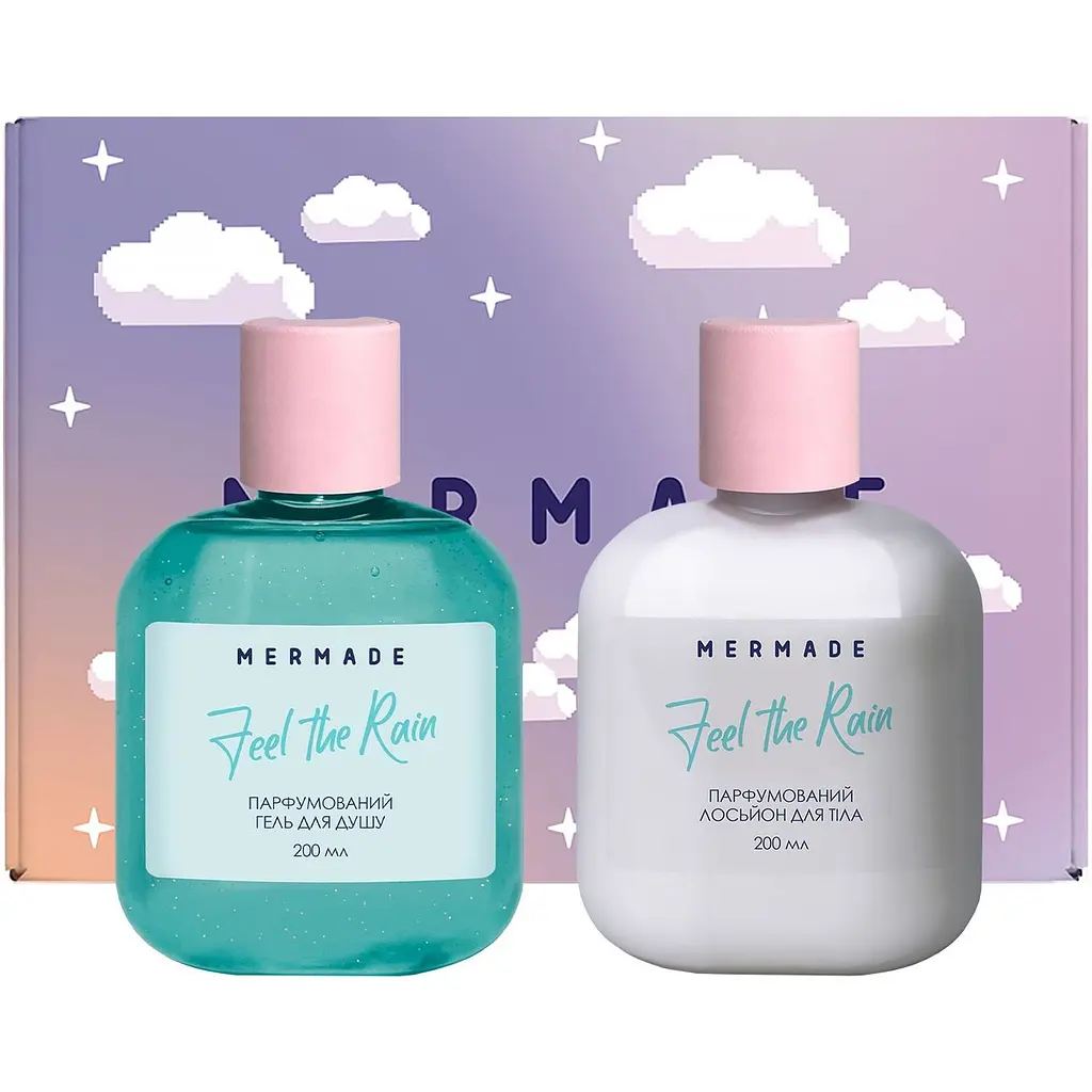 Парфумований набір для тіла Mermade Feel The Rain, гель для душу, 200 мл + лосьйон для тіла, 200 мл - фото 2