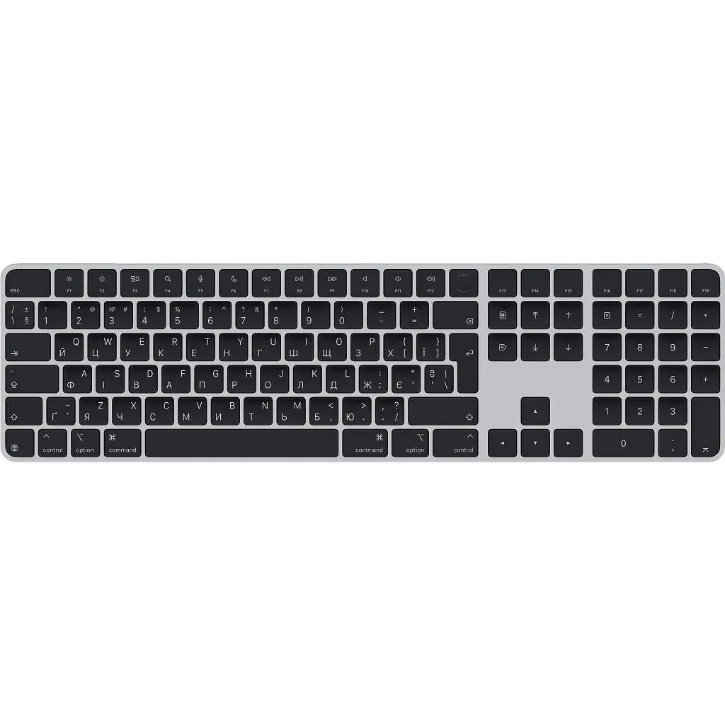 Клавіатура Apple Magic Keyboard with Touch ID Bluetooth/USB UA Black (MXK83UA/A)