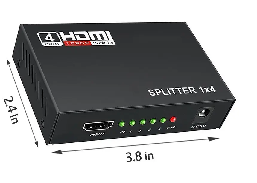 HDMI-сплітер 1x4 3D, 1080Р, 1,4 - фото 2