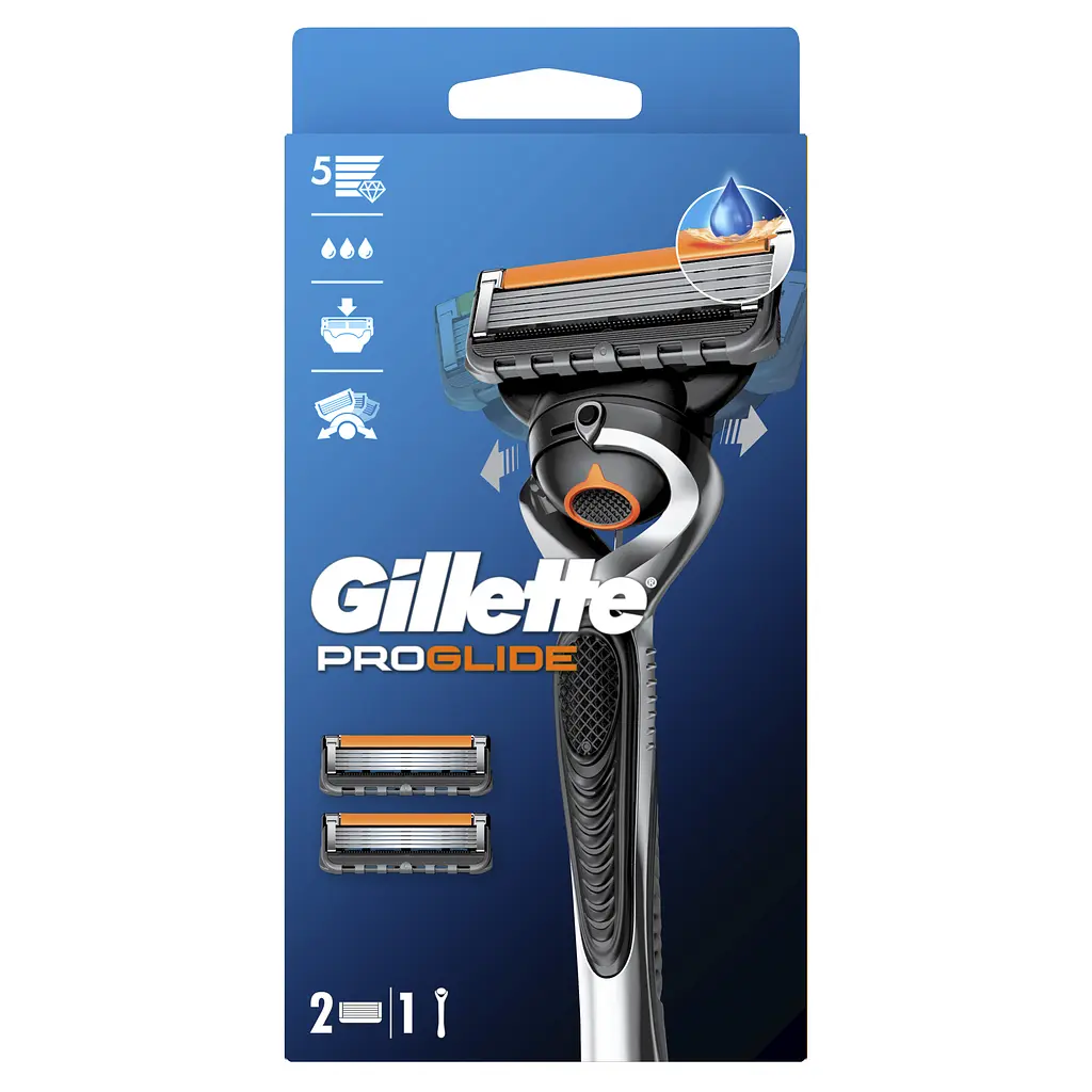 Станок для гоління чоловічий (бритва) Gillette Fusion ProGlide Flexball з 2 змінними картриджами - фото 2