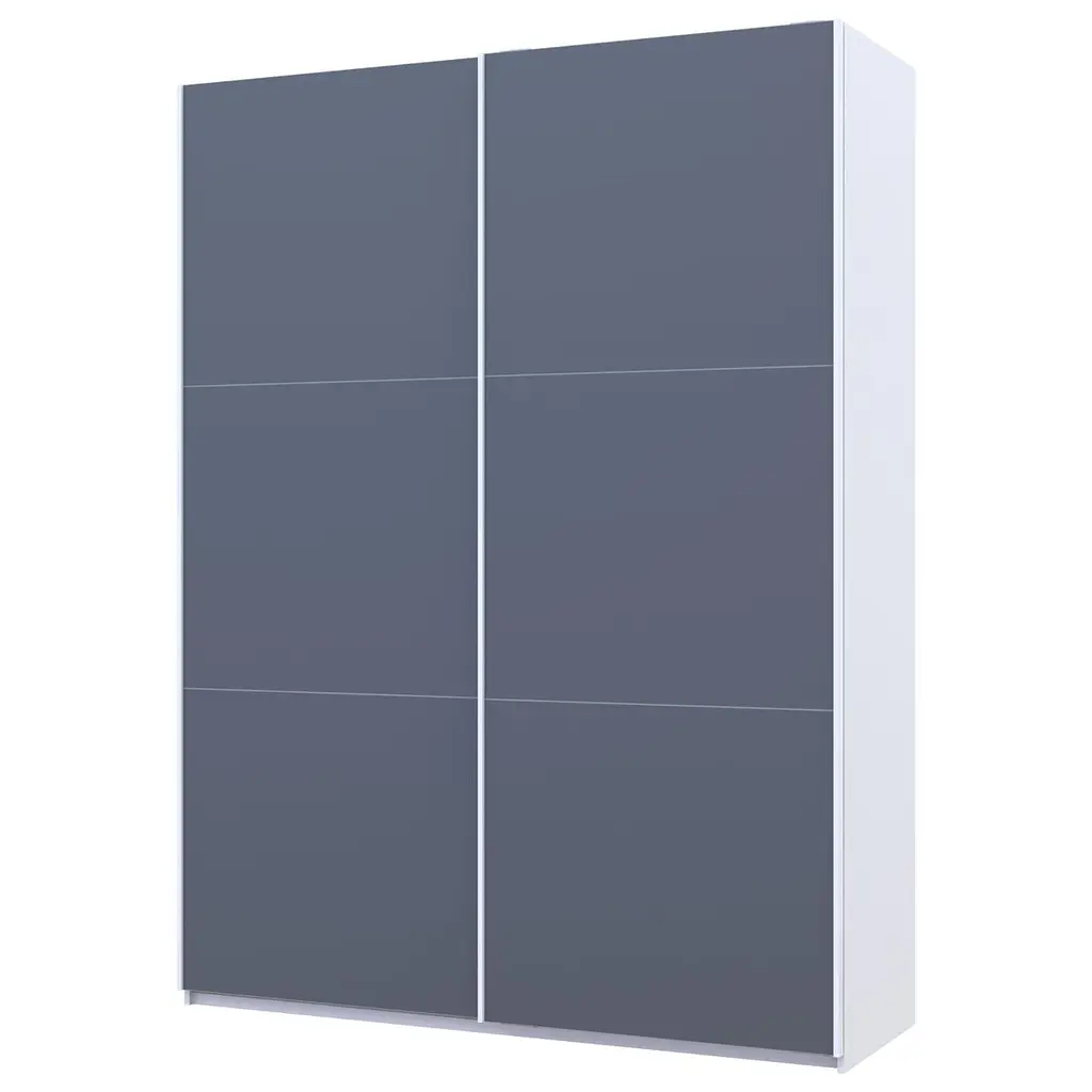 Шафа-купе Doros G-Caiser Білий Графіт 2 ДСП / 3 частини 180х60х240 (42005093) - фото 4