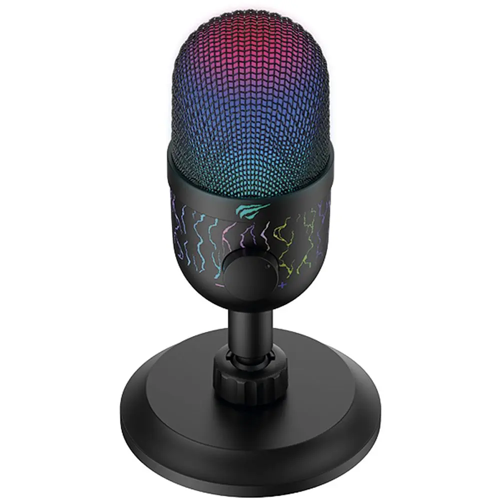 Мікрофон для комп'ютера Havit HV-GK52 USB RGB black (HV-GK52) - фото 3