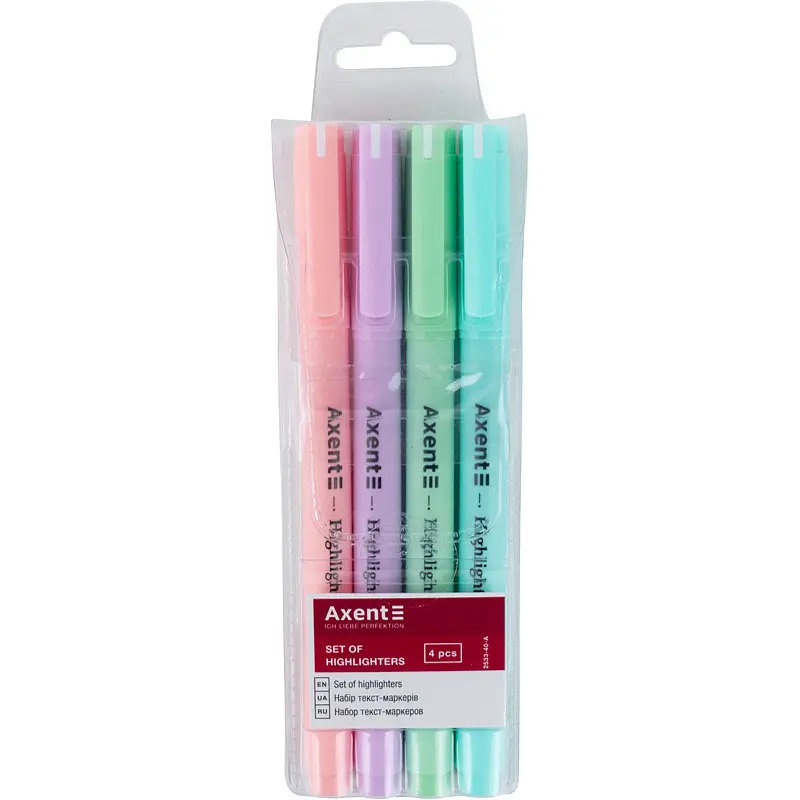 Набір текстмаркерів Axent Highlighter Pastel 2533-40-A (4шт) 2-4мм(1)(24) - фото 2