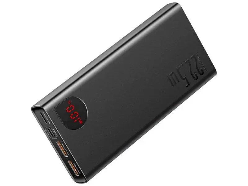 Зовнішній акумулятор (Power Bank) BASEUS Adaman Metal Digital Display 20000mAh 22.5W 2021 Editon Black (PPAD000101) - фото 3
