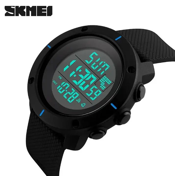 Мужские спортивные часы Skmei 1213 dekker чорные с синим - фото 4