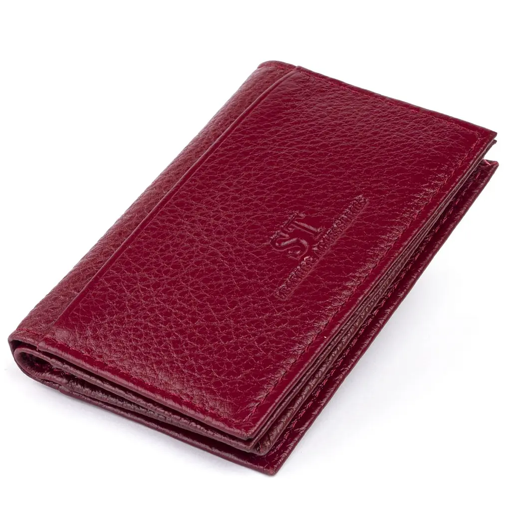Візитниця-книга ST Leather 19218 бордова - фото 5