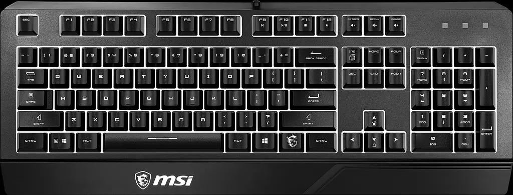 Клавіатура мембранна Vigor GK20 UA 104key, USB-A, EN/UKR/RU, ColorLED, чорний MSI teh0013864 - фото 5