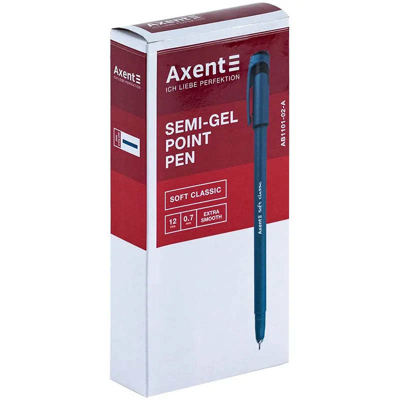 Набір масляних ручок Axent Soft Classic 12 шт. сині (AB1101-02-A) - фото 3