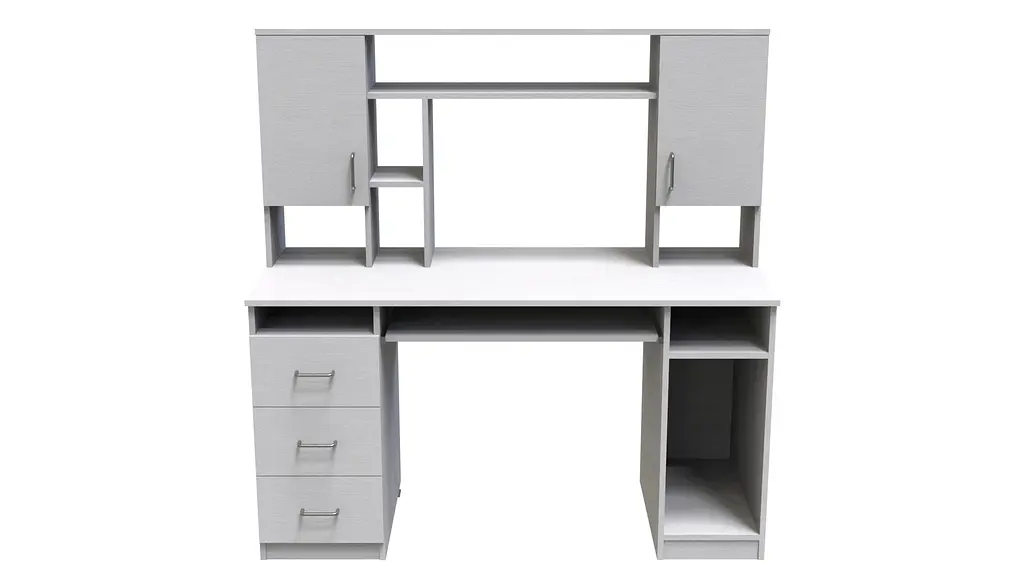 Компьютерный стол Анжело Ferrum-decor 1400x1422x600 ДСП белый 16 мм (FRD-104704) - фото 2