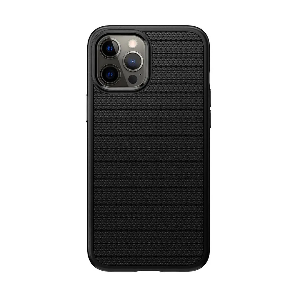 Чехол Spigen Liquid Air для iPhone 12 Pro/12 Matte Black (ACS01701) + защитное стекло - фото 6