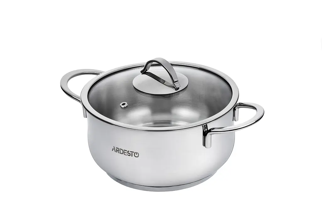 Каструля Ardesto зі скляною кришкою Black Mars 1.8л нержавіюча сталь kuh0014690 - фото 2