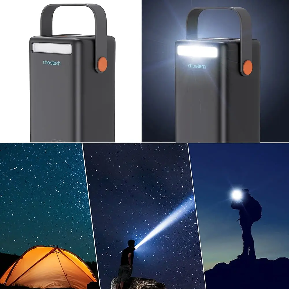 Повербанк 50000mAh Choetech B664 Deep Blue 65W PPS QC3.0 PD3.0 LED-ліхтар (43-00119) - фото 6