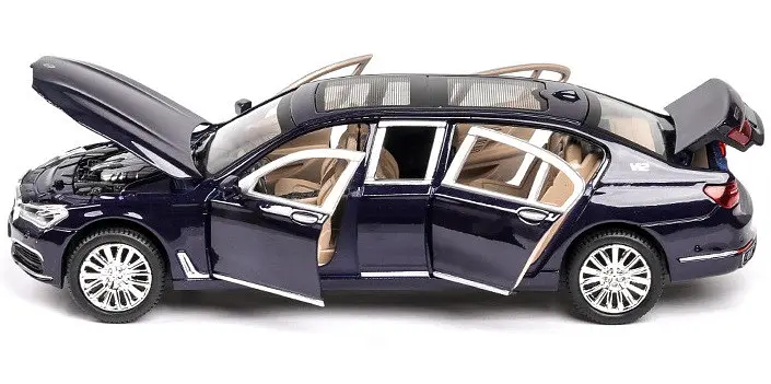 Колекційна металева модель автомобіля АвтоЕксперт BMW 760Li з інерцією, світлом та звуком 1:24 - фото 4