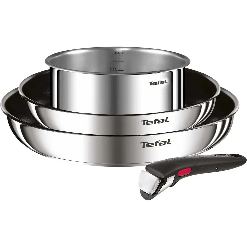 Набір посуду Ingenio Cook Eat, 4предмети, нержавіюча сталь, бакеліт, сталевий Tefal kuh0016920 - фото 2