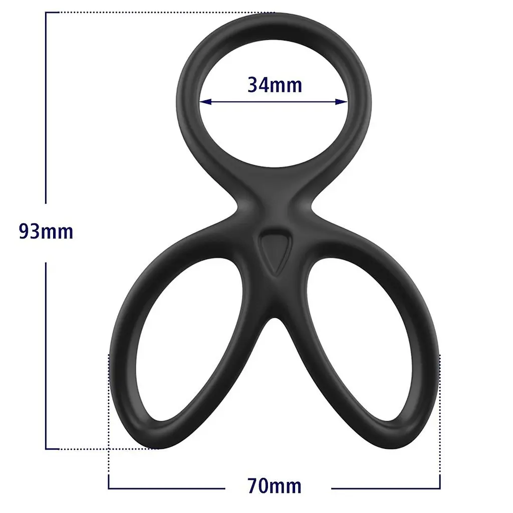 Ерекційне кільце Erospace Men’s Play Triple Silicone Cock Ring B14 - фото 9