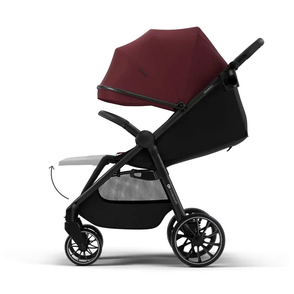 Прогулянкова коляска Kinderkraft Grande 2 Burgundy (KSGRAN02BRG0000) - фото 3