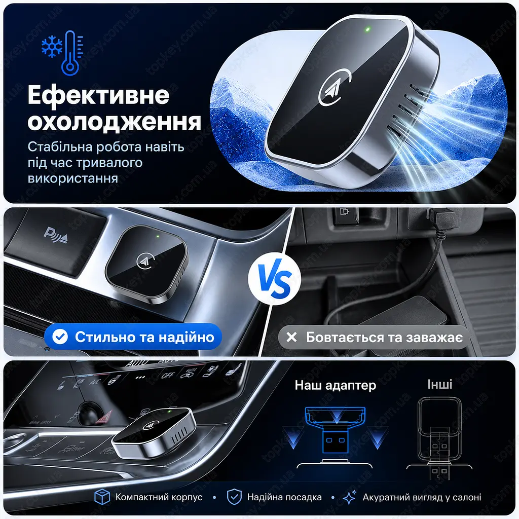 Бездротовий CarPlay адаптер Android Auto для авто Apple CarPlay бездротовий адаптер карплей для авто безпровідний карплей - фото 8