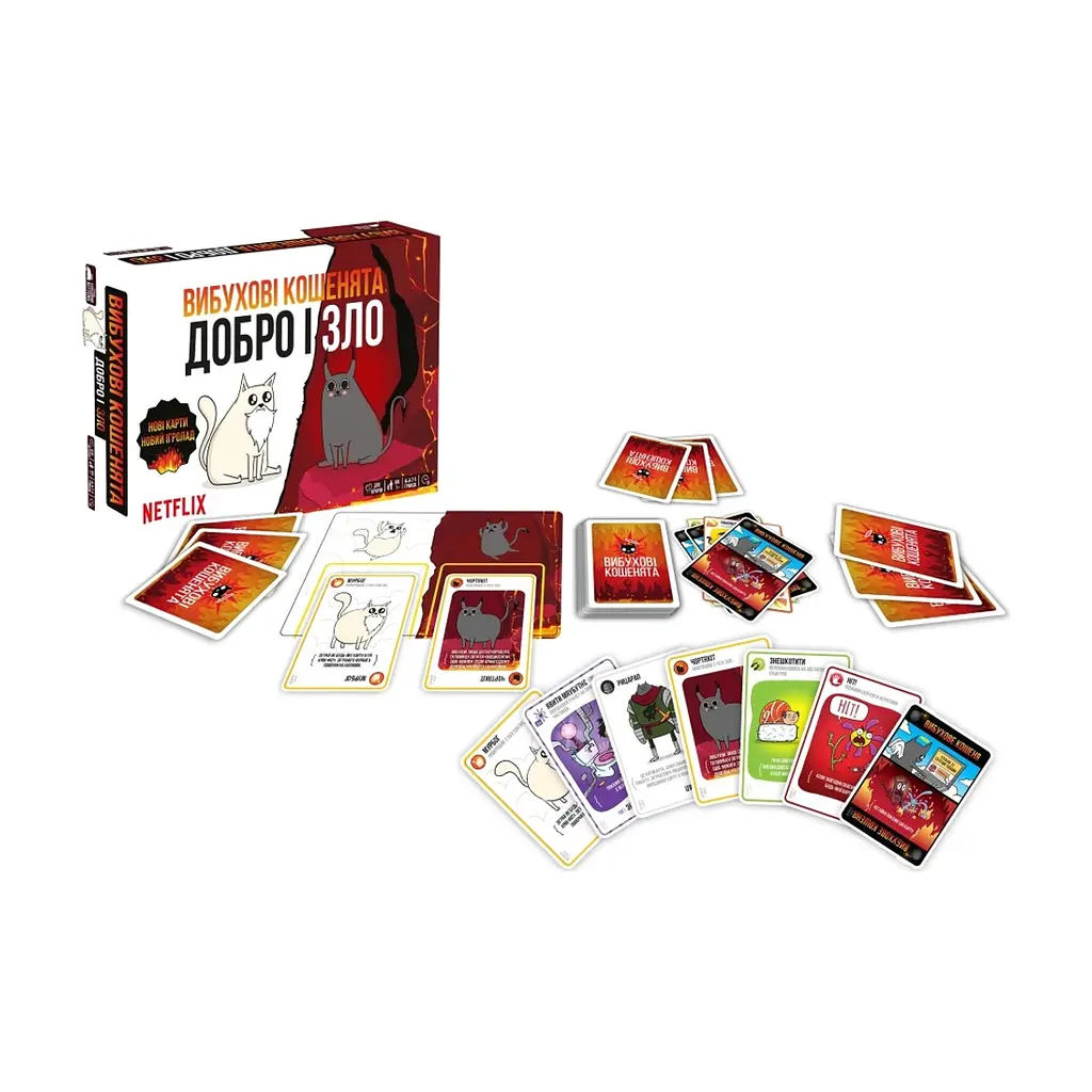 Настольная игра Rozum Взрывные котята: Добро и Зло (Exploding Kittens: Good Vs Evil) (укр.) (EKIEK12UA) - фото 2
