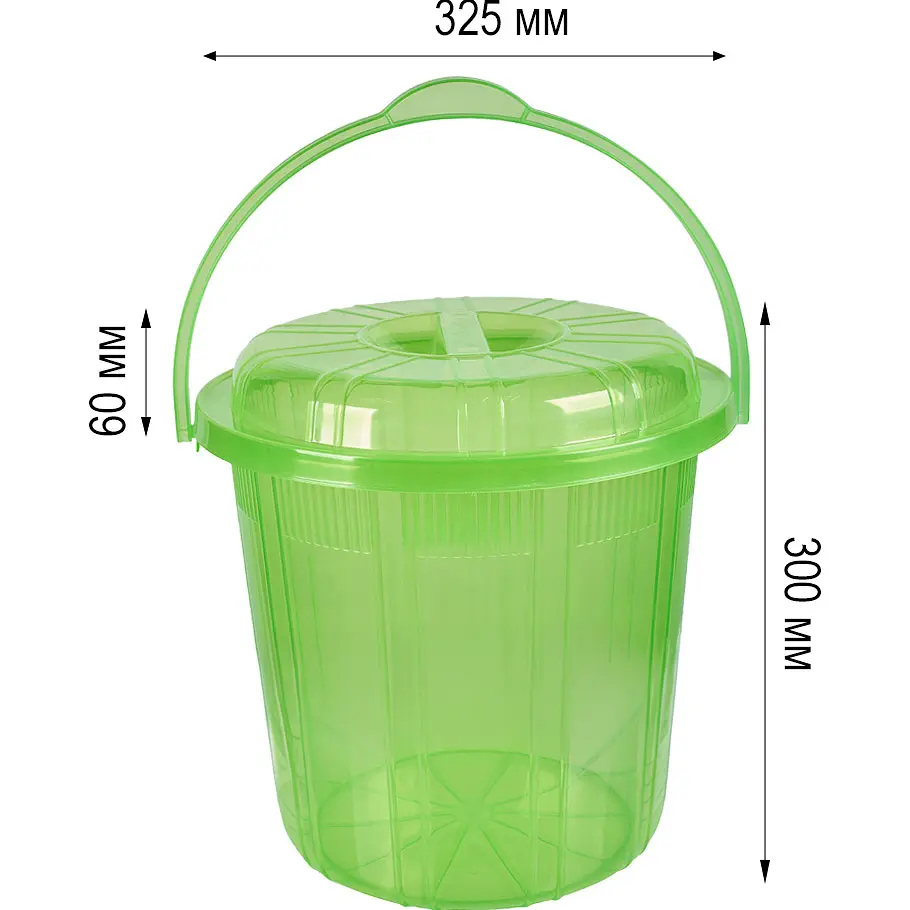 Відро Stars Plast зелений 16 л (94338/зел) - фото 3
