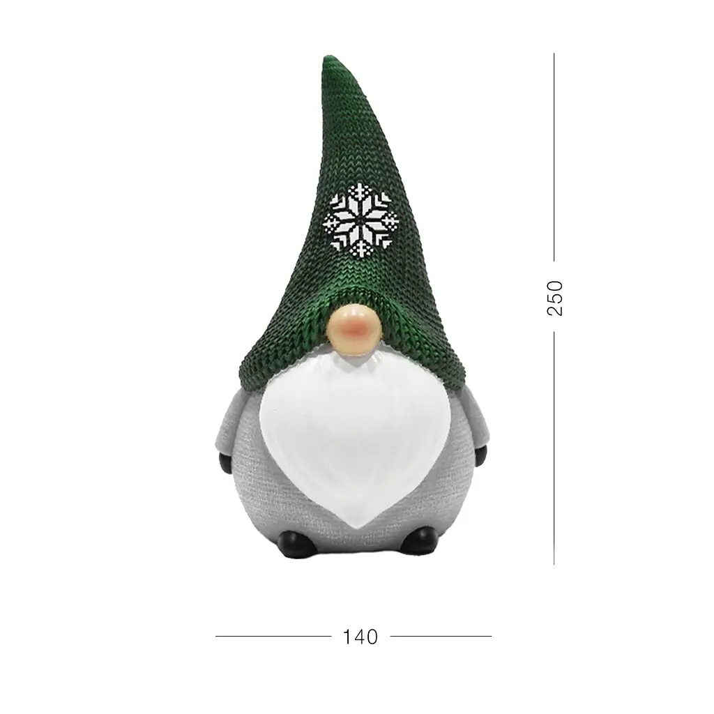 Декоративна статуетка MBM My Home Гном зелено-біла 25 см (DH-ST-32 GREEN/WHITE) - фото 2