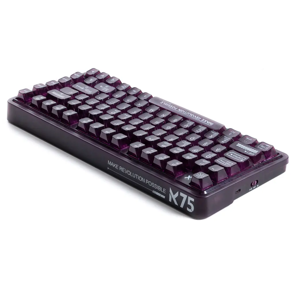 Клавіатура Thunderobot K75 TKL RGB Tri-mode Violet Mist Moon Switch Purple (6932066305550) - фото 7