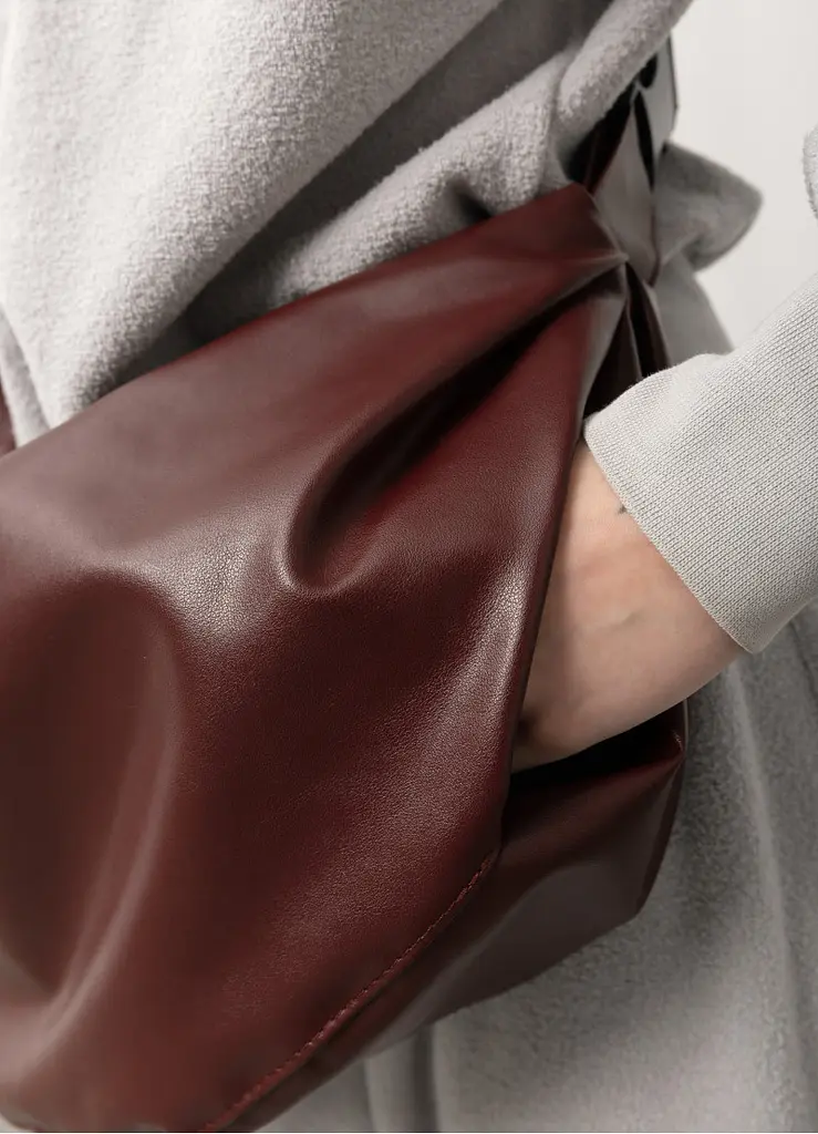 Жіноча сумка Sambag HOBO Bag-glove бургунді 50 х 28 х 5 см (53400013) - фото 6
