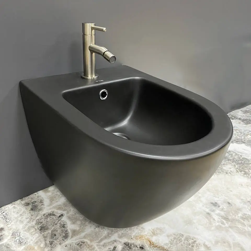 Підвісне біде VBI Vulcano black matt VBI-020413, Чорний матовий - фото 3