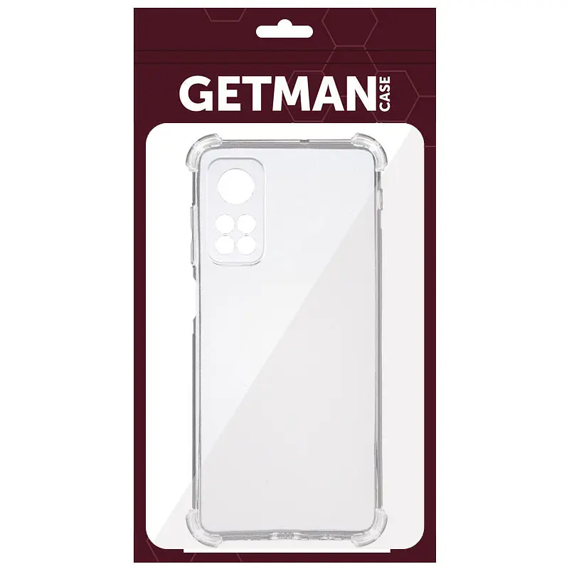 TPU чехол GETMAN Ease logo усиленные углы Full Camera для Xiaomi Mi 10T / Mi 10T Pro Бесцветный (прозрачный) - фото 5
