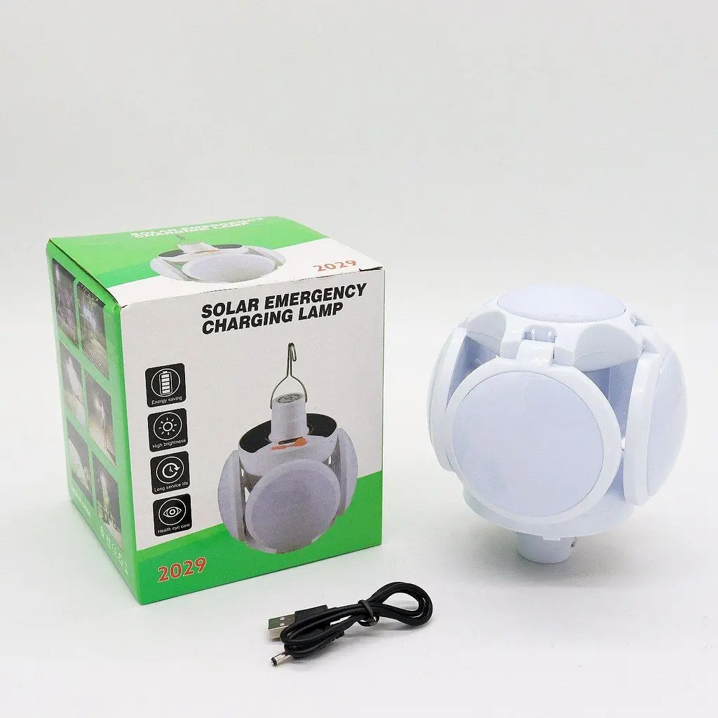 Акумуляторна кемпінгова LED-лампа з сонячною панелью Bailong 100W BL-2029 USB - фото 9