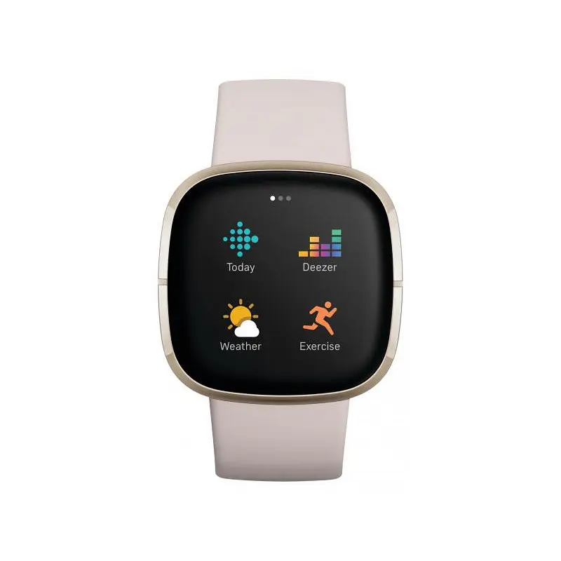 Смарт-часы Fitbit Sense Lunar White/Soft Gold Stainless Steel (FB512GLWT) - фото 6