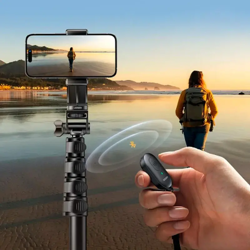 Штатив Ugreen LP680 Selfie Stick Tripod with Bluetooth Remote Black (15609) - фото 11