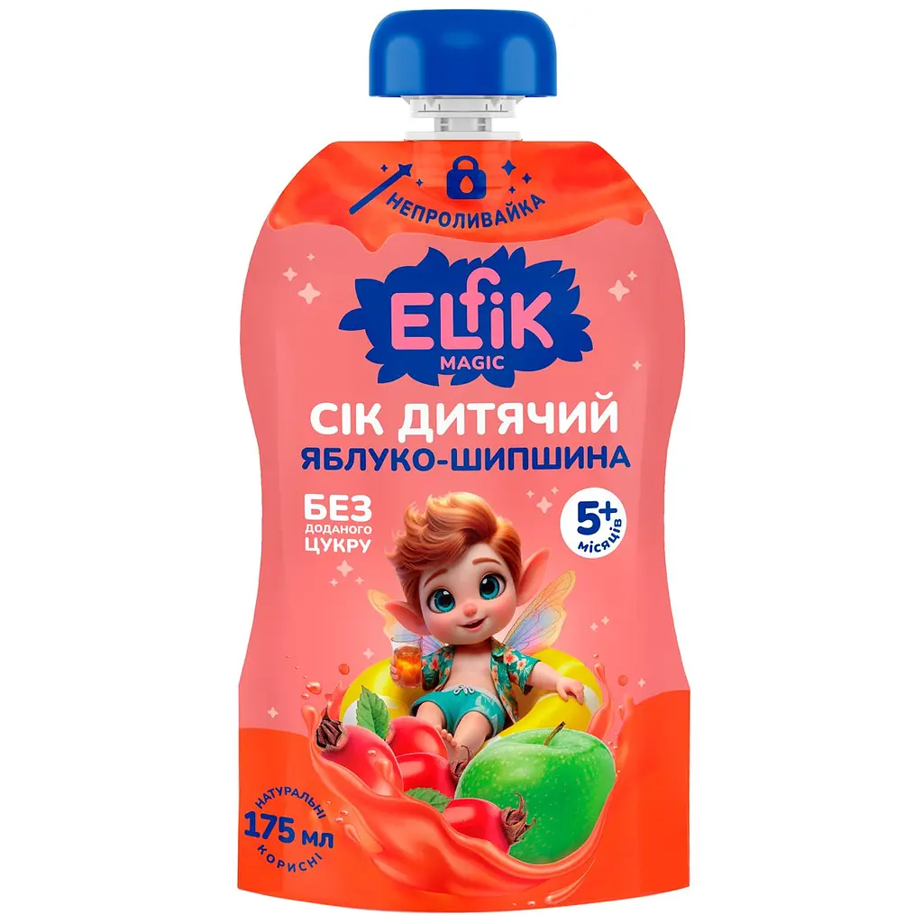Набор сок детский Elfik Magic Яблоко-Шиповник 2100 мл (12 шт. x 175 мл) - фото 2