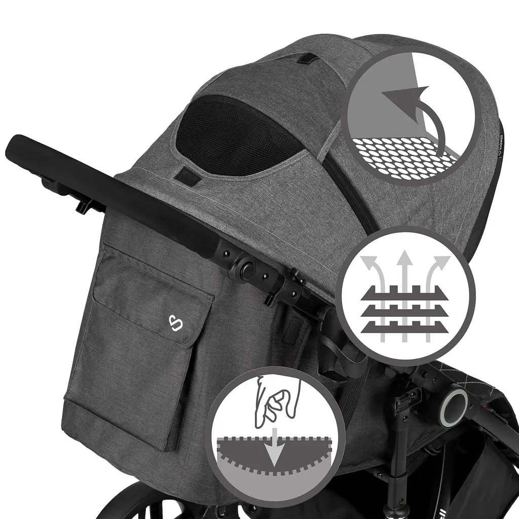 Прогулянкова коляска Kidwell Carell Dark Gray - фото 7