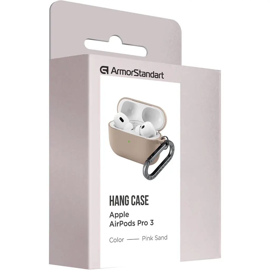 Чехол ArmorStandart Hang Case для Apple AirPods Pro 3 Pink Sand (ARM88314) [149503] - фото 3