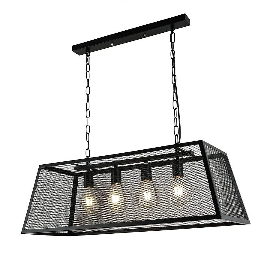 Подвесной светильник Levistella 909XL1036-4 BK, 4xE27, Черный металл, для гостиной - фото 2