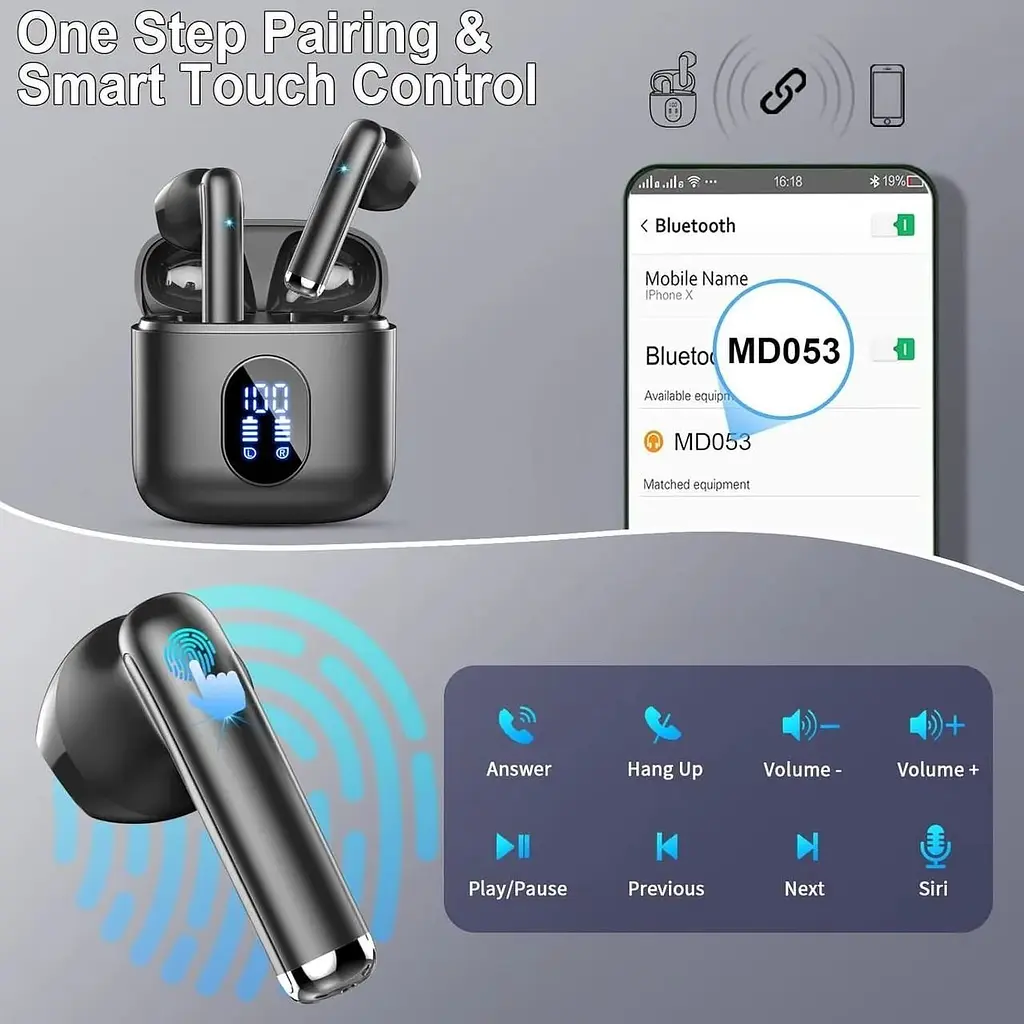 Бездротові навушники Bluetooth 5.3 з 4 мікрофонами ENC - фото 2