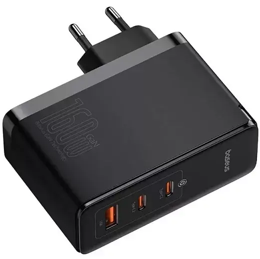 Мережевий зарядний пристрій Baseus GaN5 Pro Digital Fast Charger 2Type-C+USB 160W  +  Cable Type-C to Type-C P10110825113-00 Black - фото 3