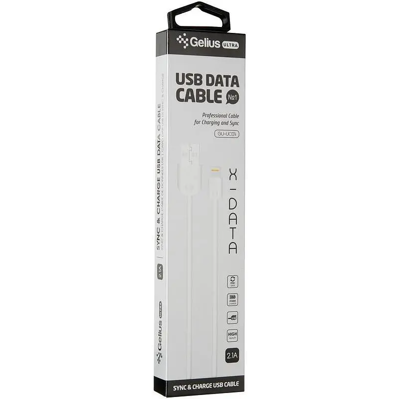 USB кабель Gelius Ultra X-Data GU-UC01i Apple Black Lightning - фото 4