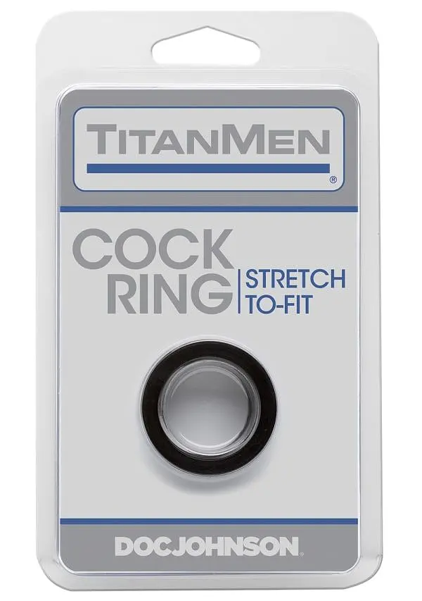 Ерекційне кільце Doc Johnson Titanmen Tools Cock Ring (чорний) - фото 2